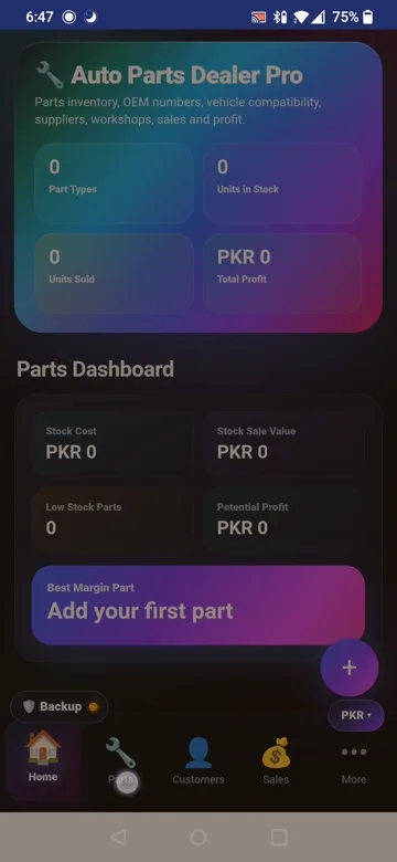 Auto Parts Dealer Pro app preview