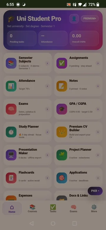 Uni Student Pro app preview